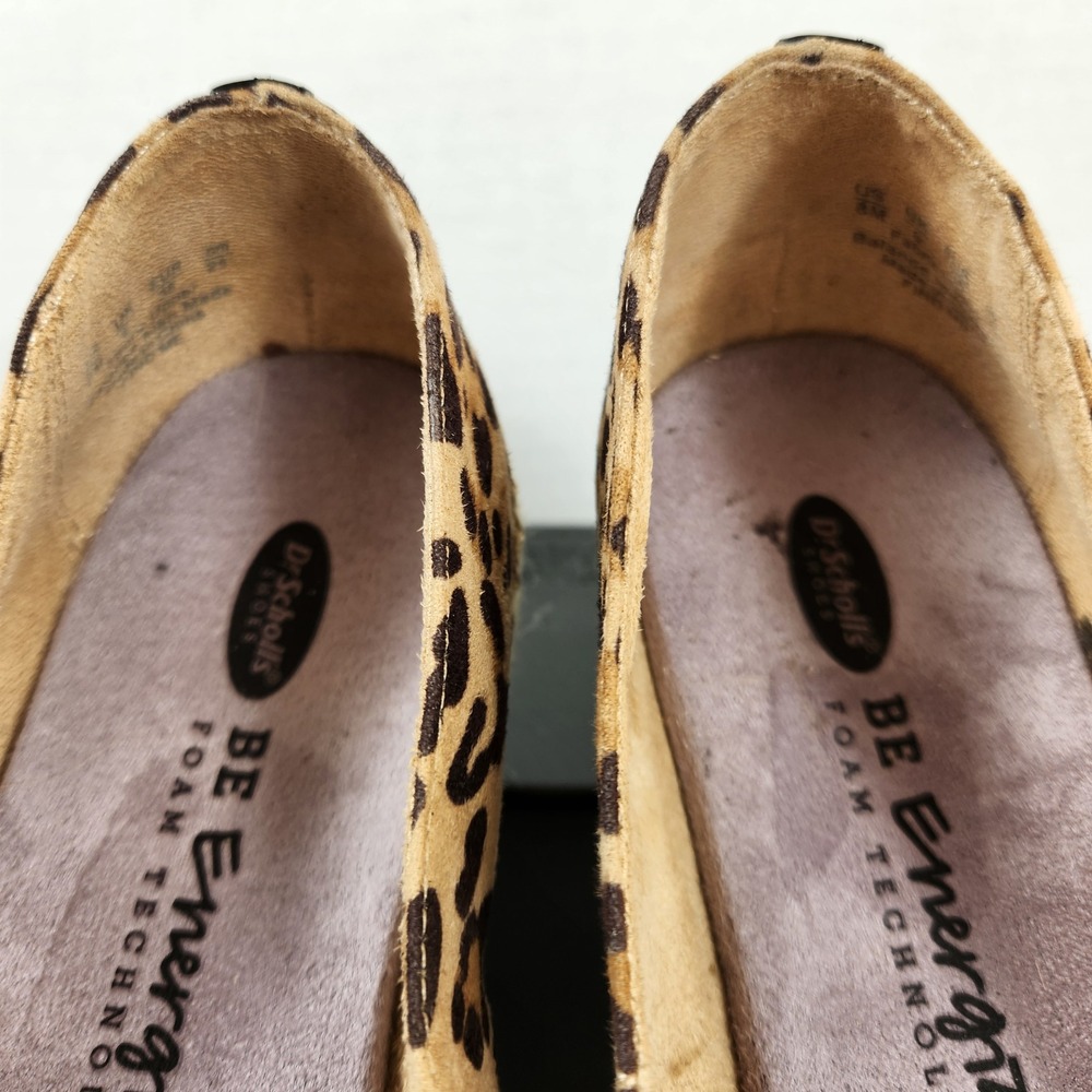 Dr Scholls Womens Find Me Leopard Print Espadrille Flats Casual Shoes Size 8M - Picture 9 of 10